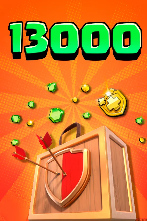 13000  Clash of Clans Gems (Code)