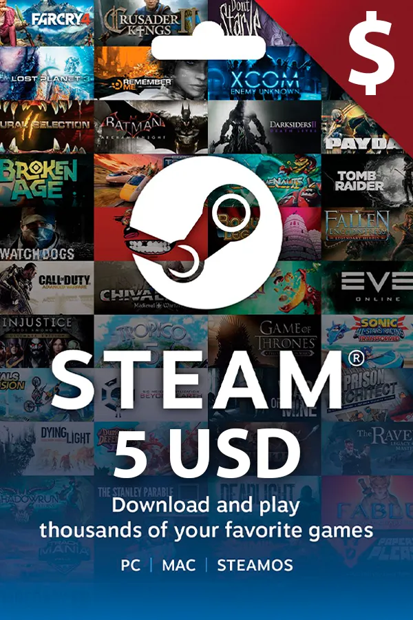 Steam $5 USD USA